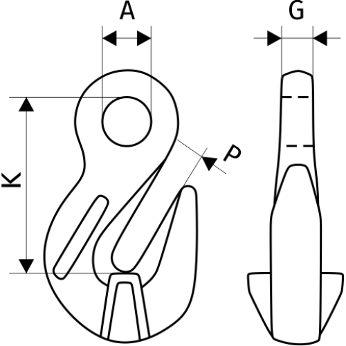 Крюк укорачивающий 1,12 т, размер 6-8