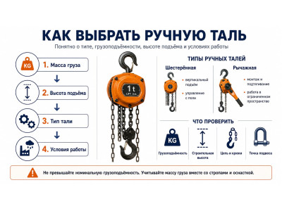 Как выбрать ручную таль?